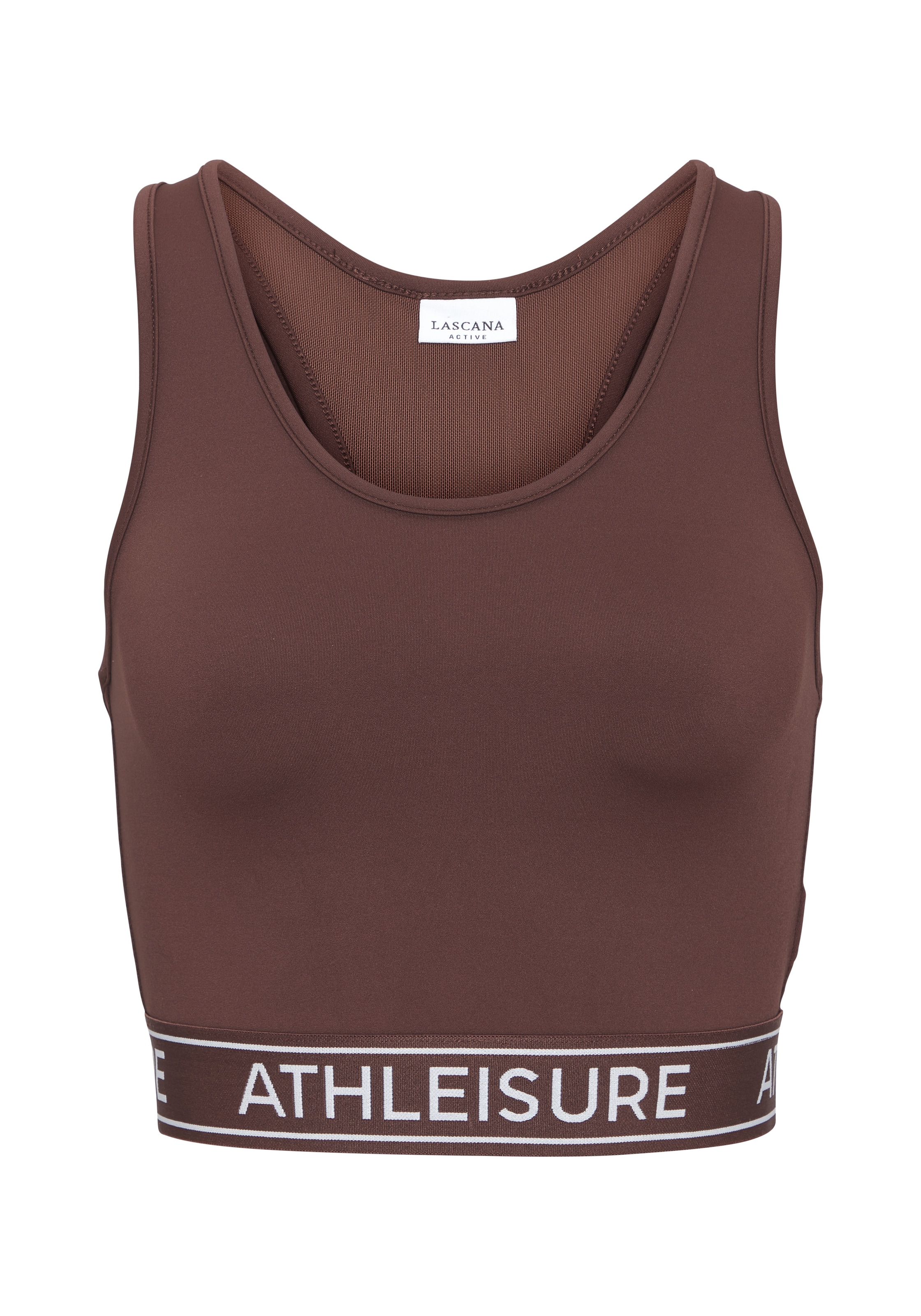 LASCANA ACTIVE Crop-Top mit modischem Rücken und Mesh-Einsatz, Tank Top, sportlich, bauchfrei