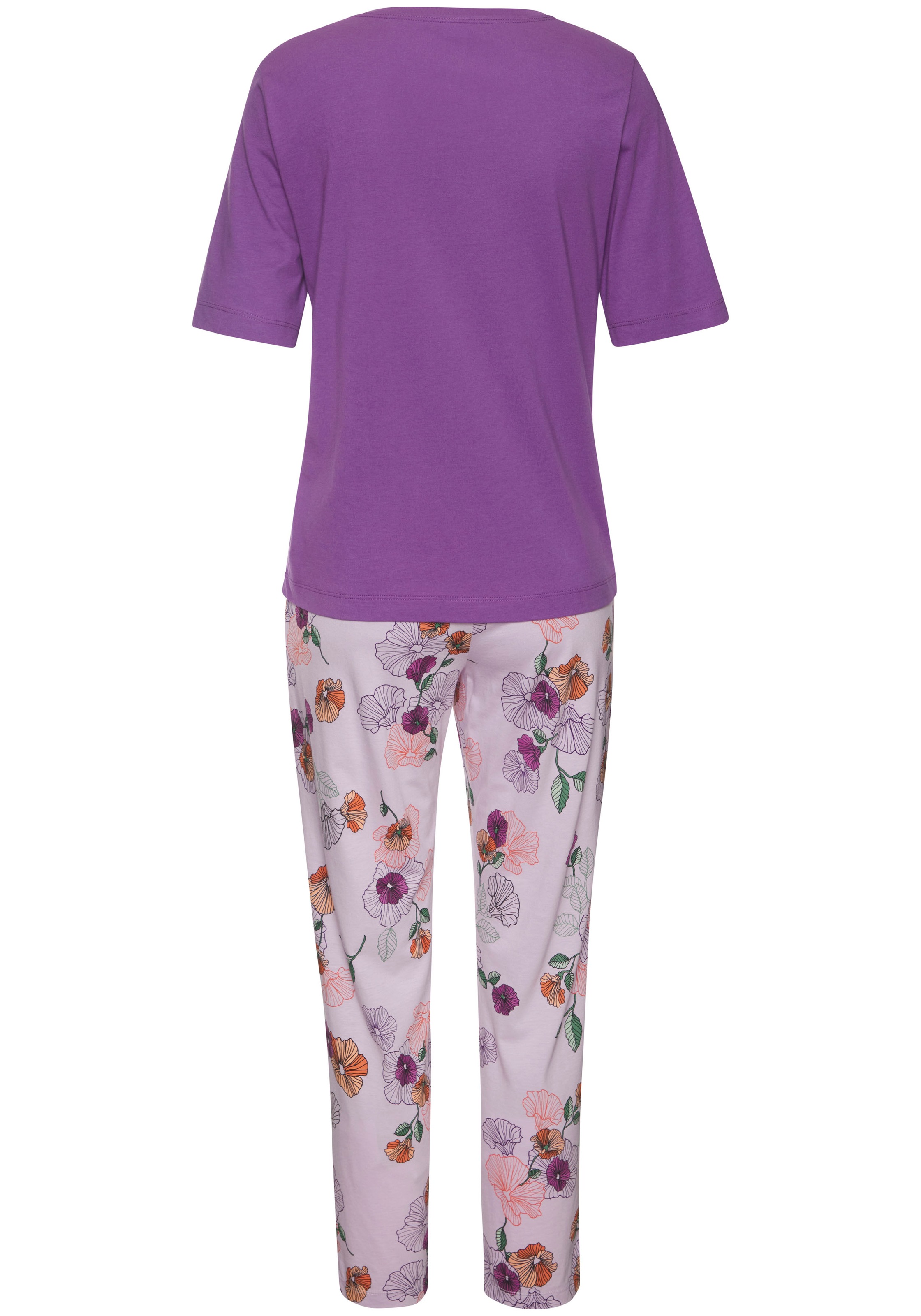 Vivance Dreams Pyjama, (2 tlg.), mit Blumen-Druck
