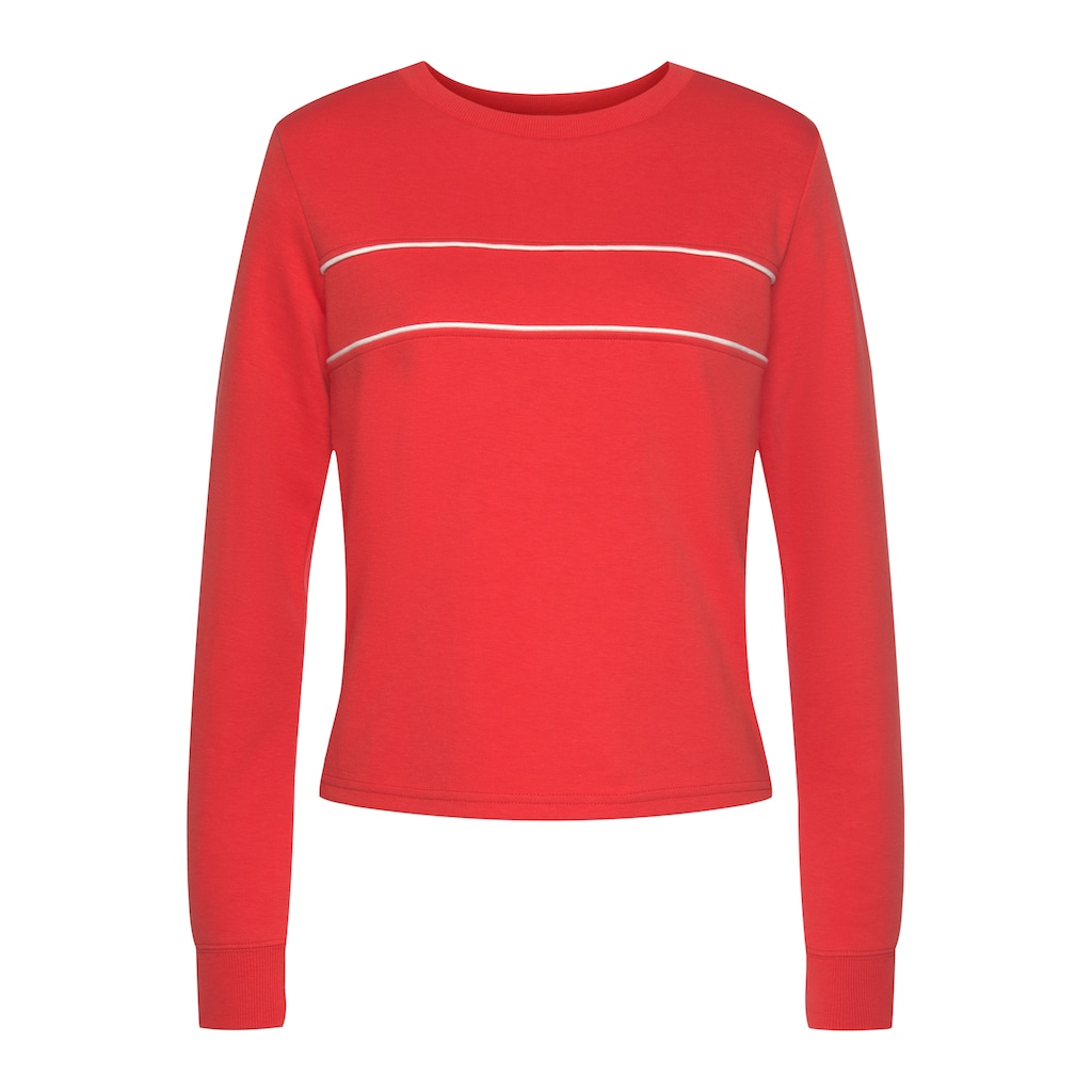 H.I.S Sweatshirt, mit Piping auf der Brust, Loungewear