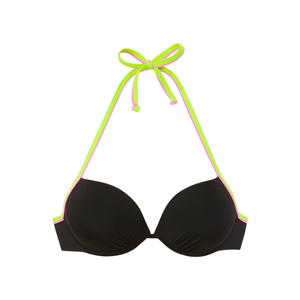 Buffalo Push-Up-Bikini-Top »Pop«, Mit kontrastfarbigen Trägern