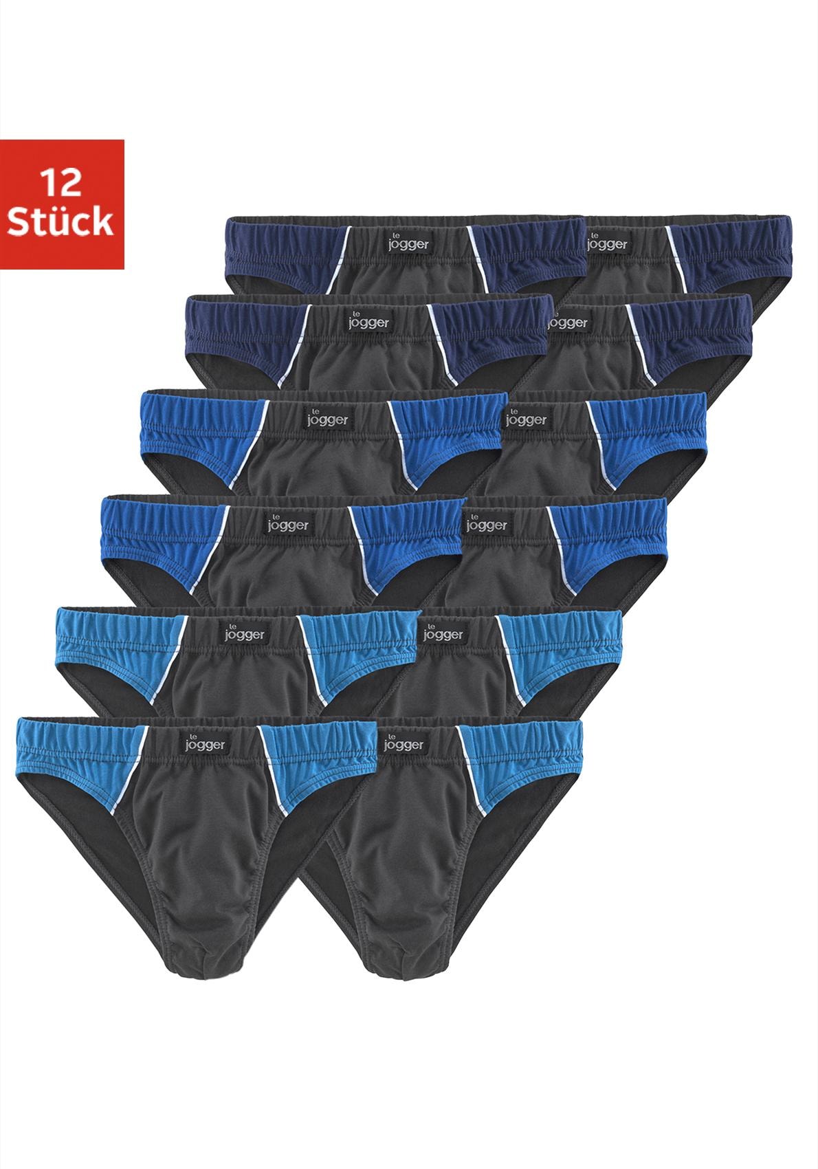 le jogger® Slip Packung, 12 Stk. mit Farbhighlights
