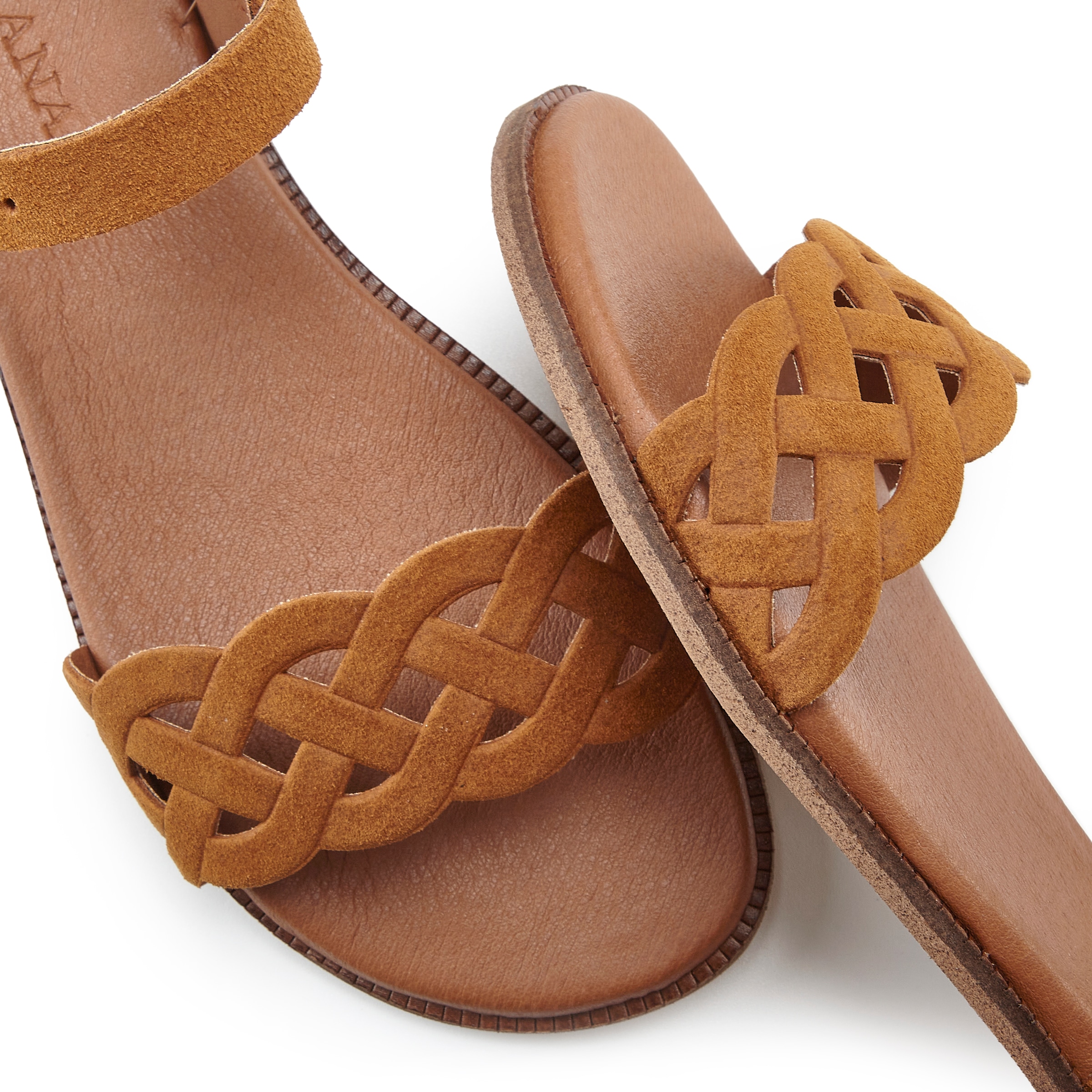 LASCANA Sandale »Sommerschuh«, Sandalette, Sommerschuh aus Leder mit Cut-Outs und weicher Innensohle