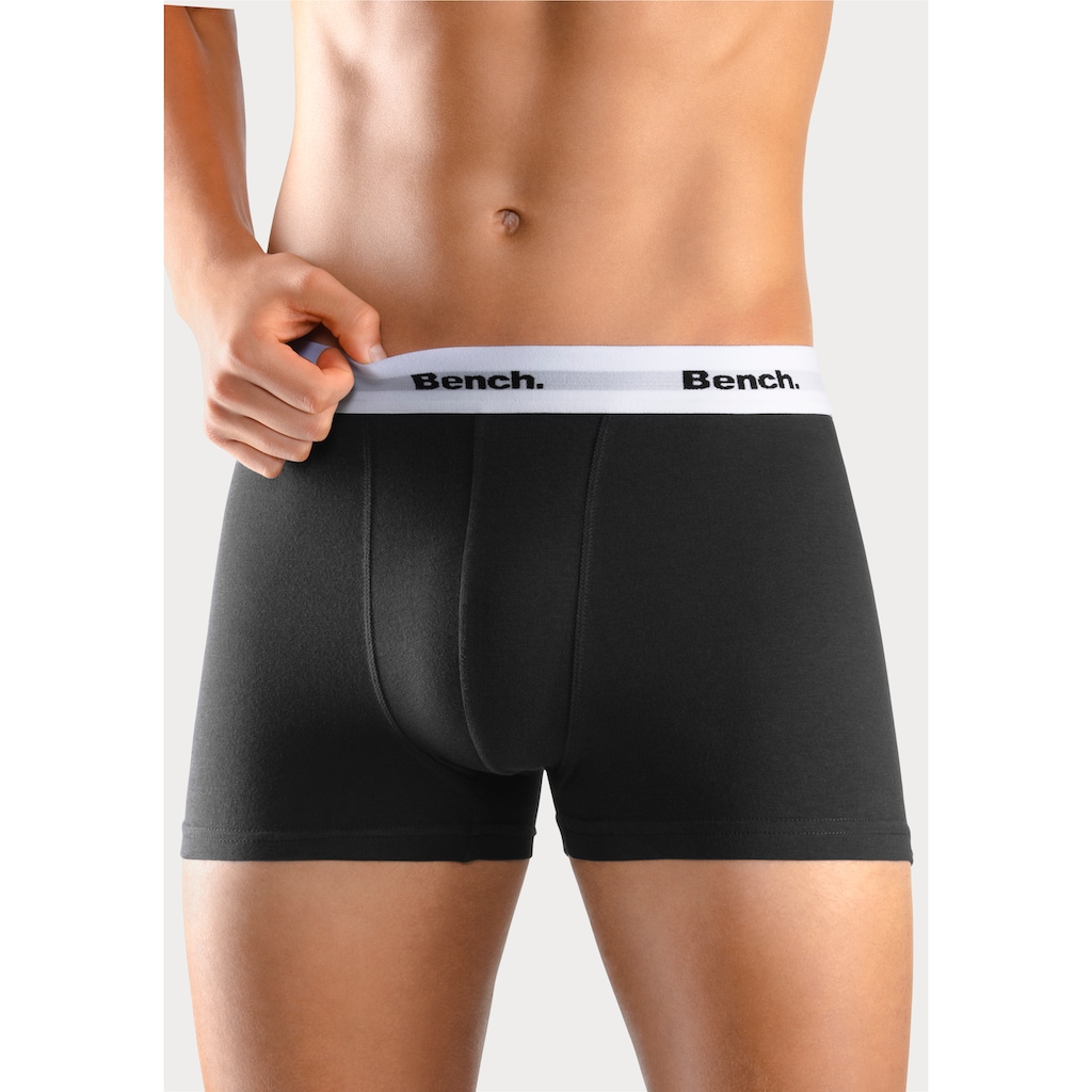 Bench. Boxer »Boxershorts für Herren«, (Packung, 4 St.), Unterhosen mit kontrastfarbigem Bund