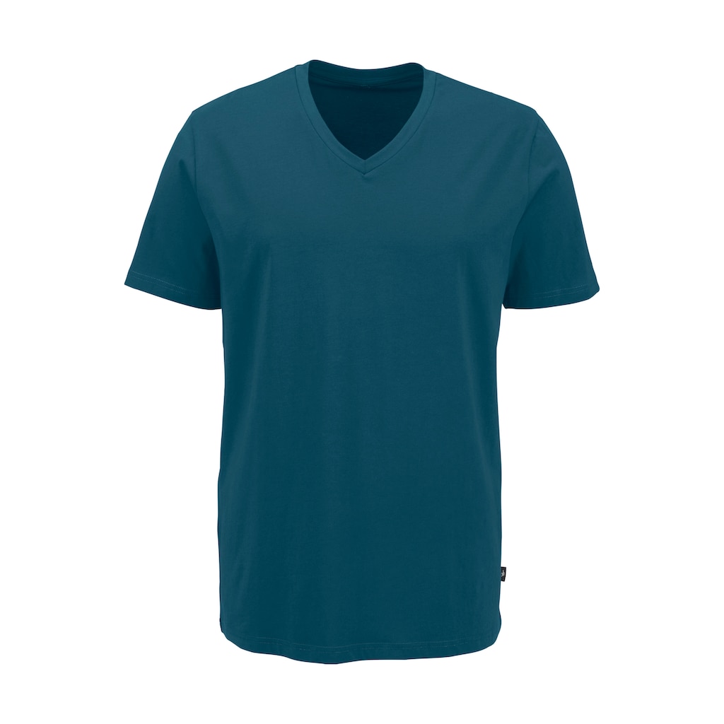 Bruno Banani T-Shirt, (3 tlg., 3er-Pack), mit V-Ausschnitt, perfekte Passform, aus elastischer Baumwolle