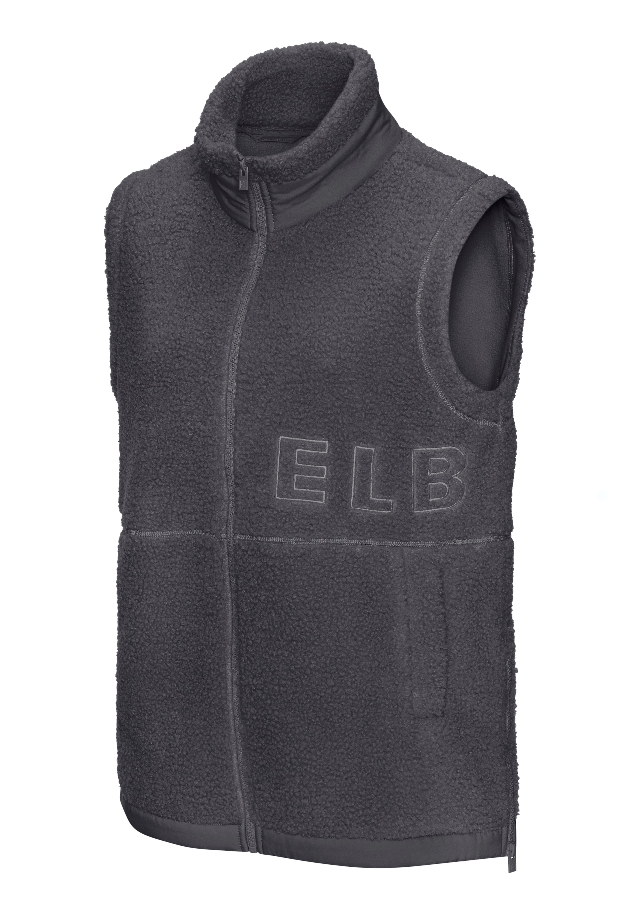 Elbsand Gilet polaire avec grande broderie texte