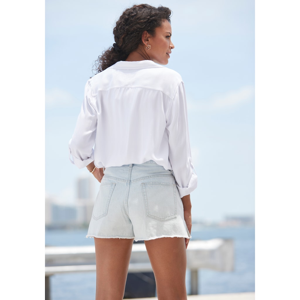 Vivance Hemdbluse, aus softer Lyocellqualität, luftige Damenbluse, casual-chic