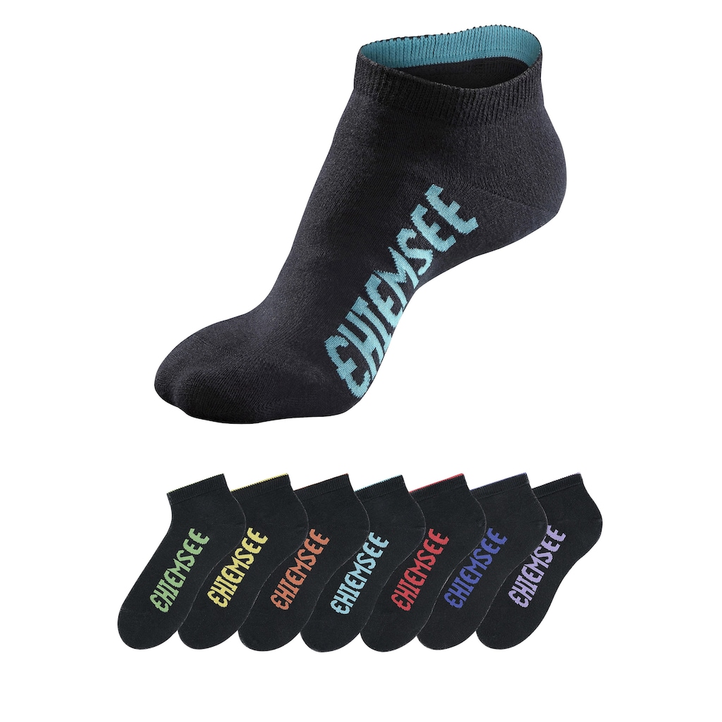 Chiemsee Sneakersocken, (Packung, 7 Paar), mit farbigen Logos
