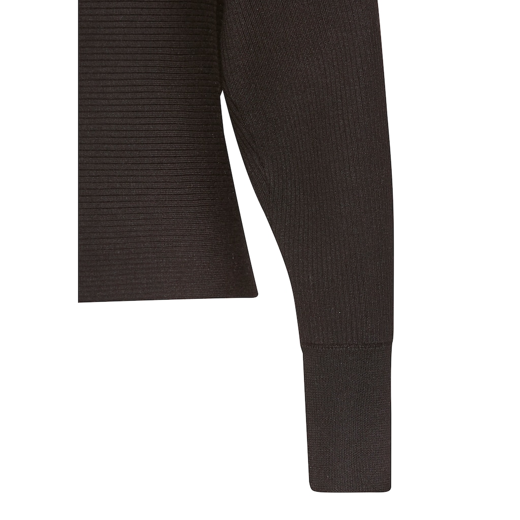 Vivance Strickpullover, mit U-Boot-Ausschnitt, Fledermausärmel, Streifenoptik, Oversize