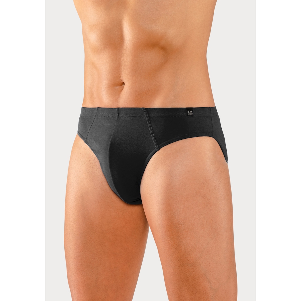 le jogger® Slip, (Packung, 4 St.), schmaler Bund mit Markenlabel