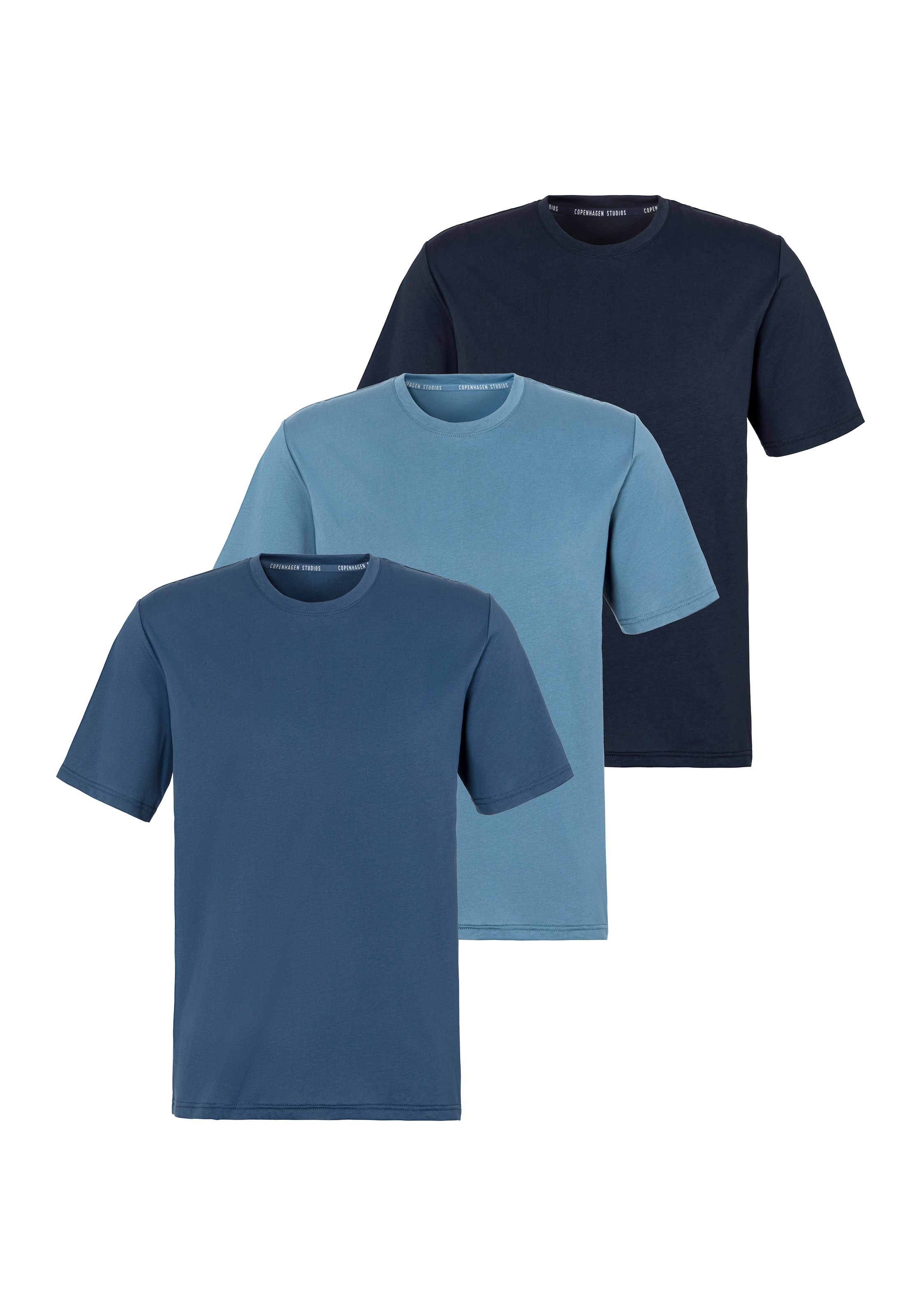Copenhagen Studios T-Shirt Packung, 3er-Pack, 3 Stk. Unterziehshirt aus hochwertiger Bio-Baumwolle