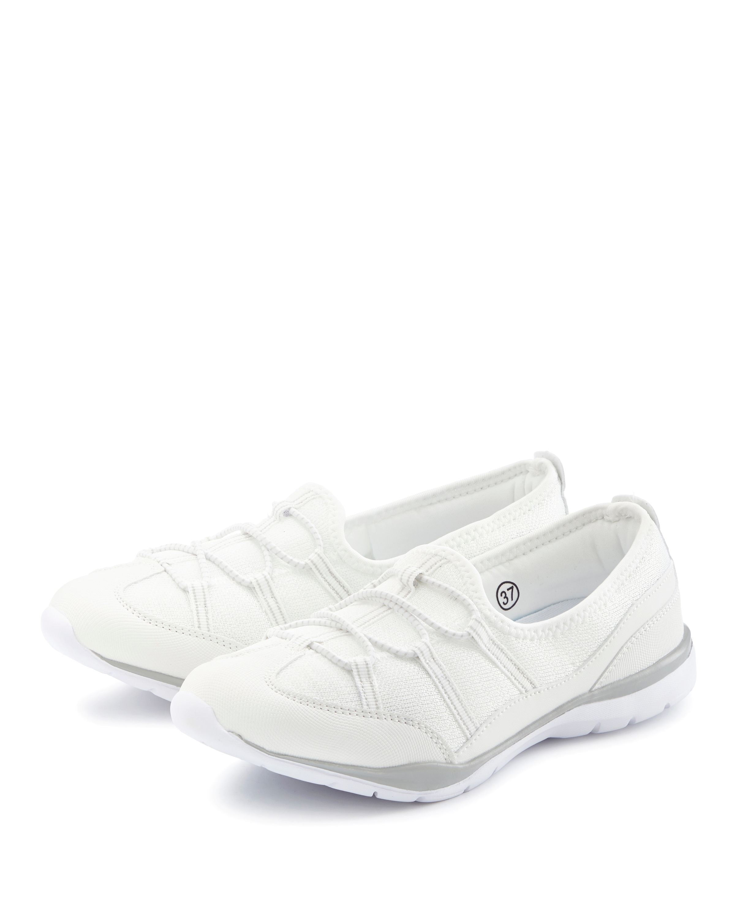 LASCANA Sneaker »Halbschuh, Freizeitschuh, Slipper,«, zum Reinschlüpfen mit elastischen Schnürbändern VEGAN