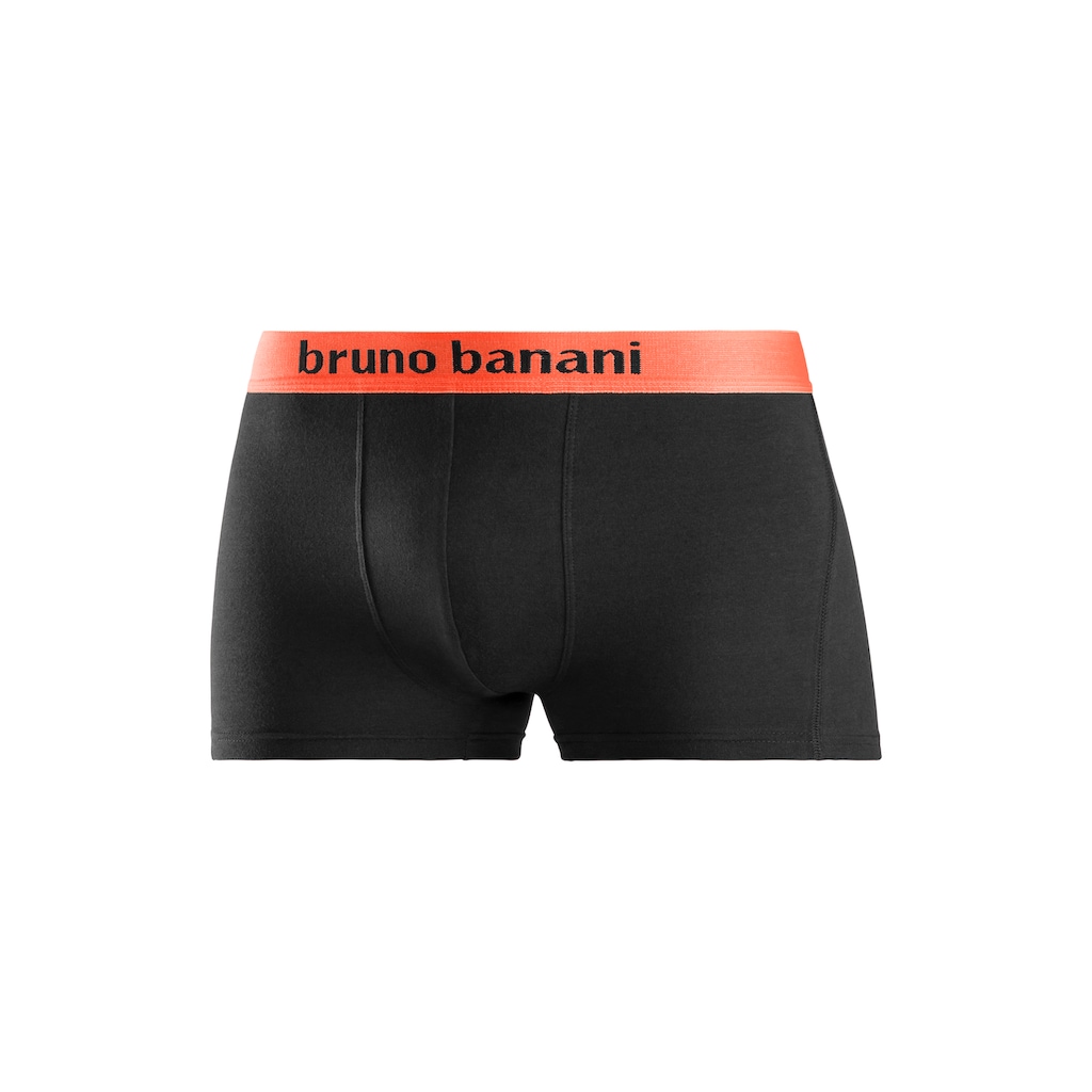 Bruno Banani Boxer »Boxershorts für Herren«, (Packung, 4 St.), mit farbigen Marken-Schriftzug am Bündchen