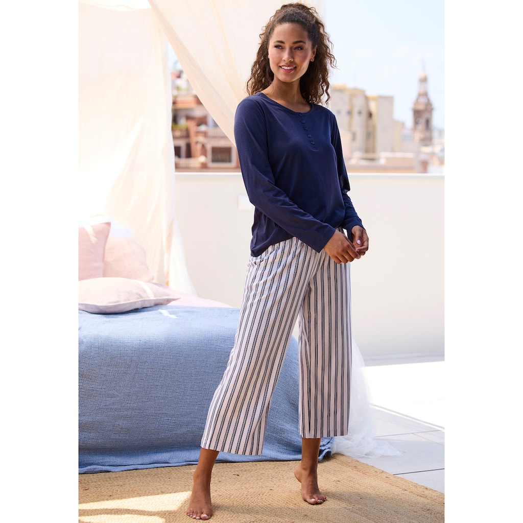 s.Oliver Pyjamaoberteil, mit Knopfleiste