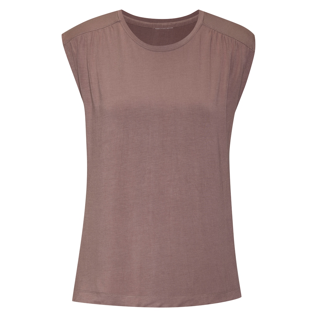 LASCANA Shirttop »mit Schulterraffung«, aus weichem Viskose-Stretch