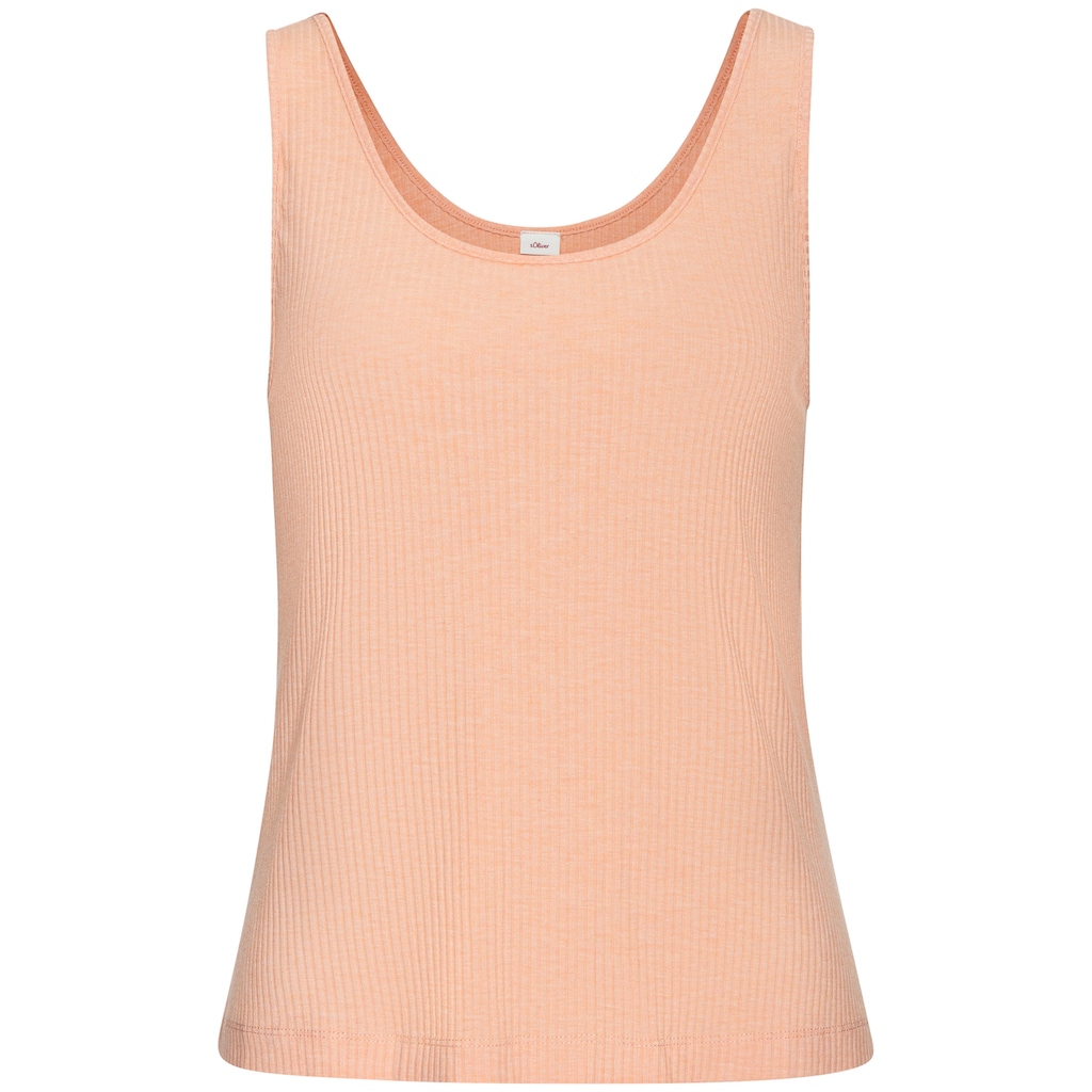 s.Oliver Pyjamaoberteil, in elastischer Rippware