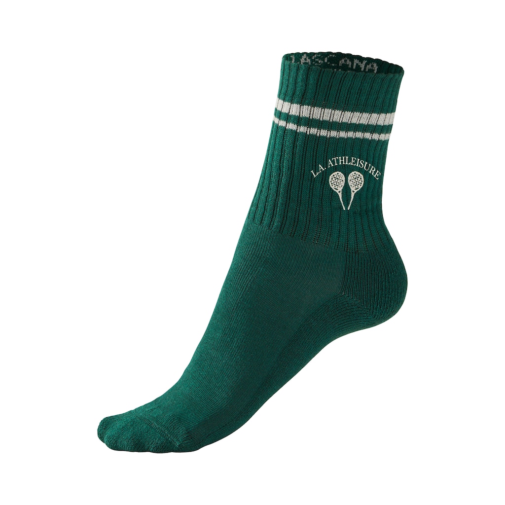 LASCANA ACTIVE Tennissocken, (Packung, 3 Paar), mit kleiner Stickerei
