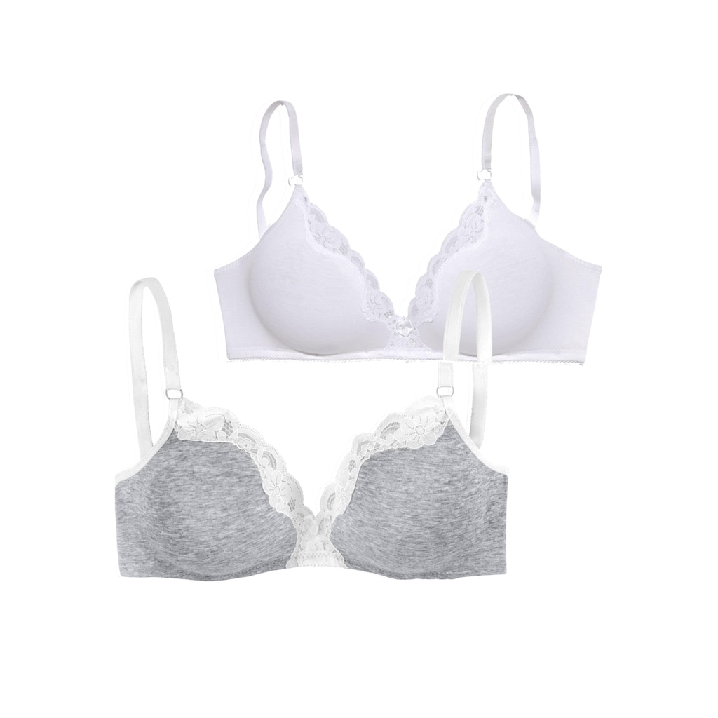 petite fleur Bralette-BH, ohne Bügel aus Baumwolle mit Spitze