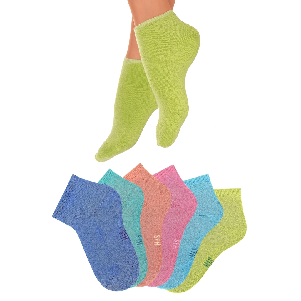 H.I.S Kurzsocken, (Packung, 6 Paar), mit kuscheligem Innenfrottee