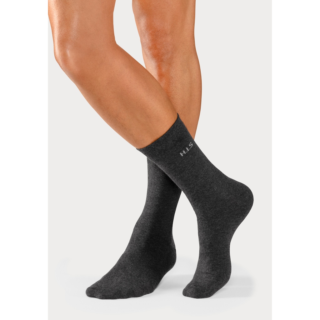 H.I.S Socken, (Packung, 4 Paar), mit druckfreiem Bündchen