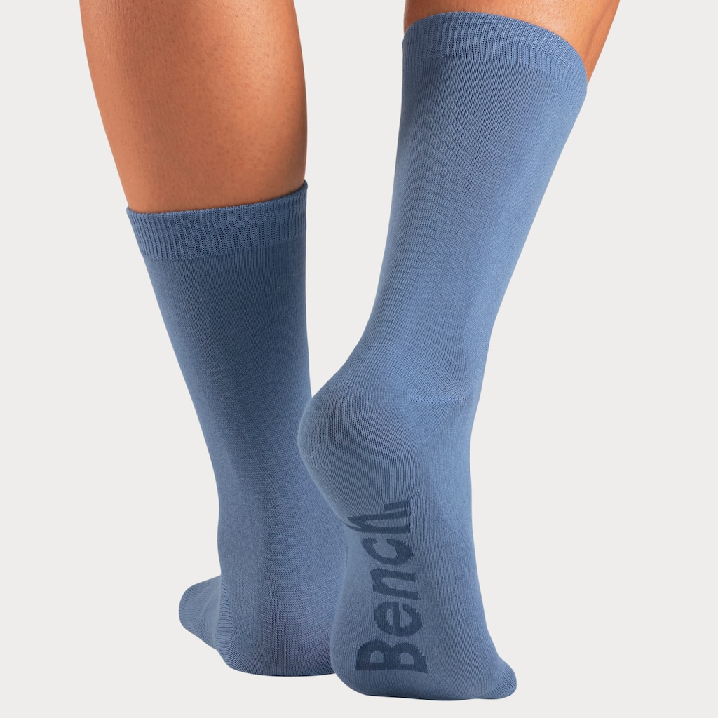 Bench. Basicsocken, (Dose, 4 Paar), mit farbigen Innenbündchen