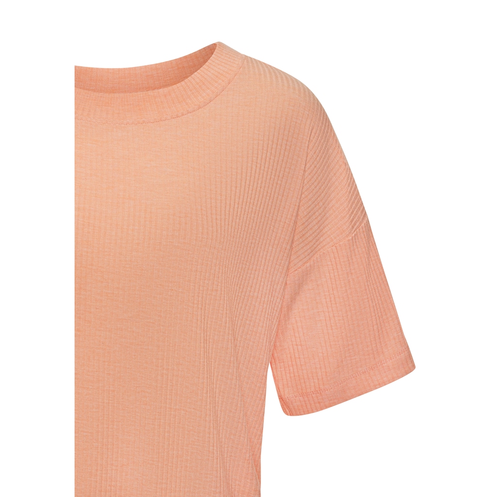 s.Oliver Pyjamaoberteil, in elastischer Rippware