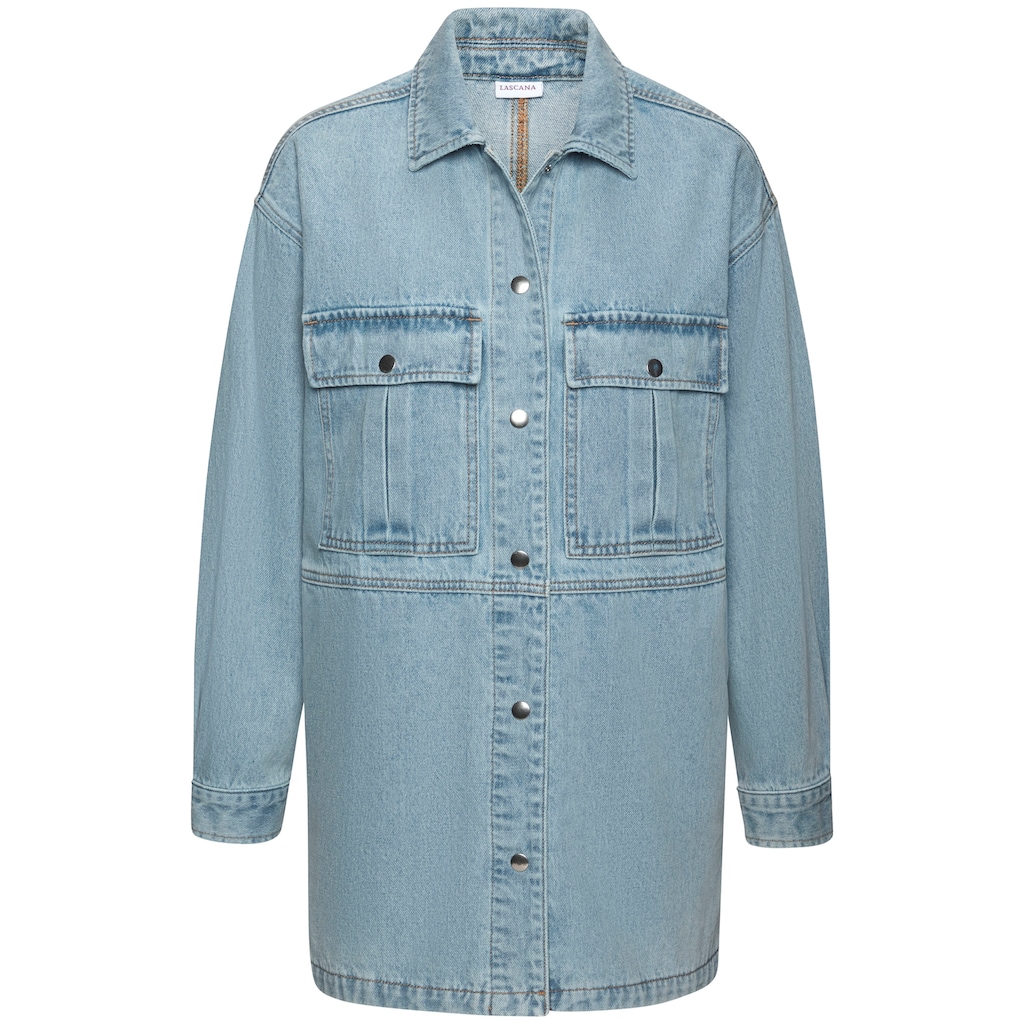 LASCANA Jeansjacke, mit seitlichen Schlitzen