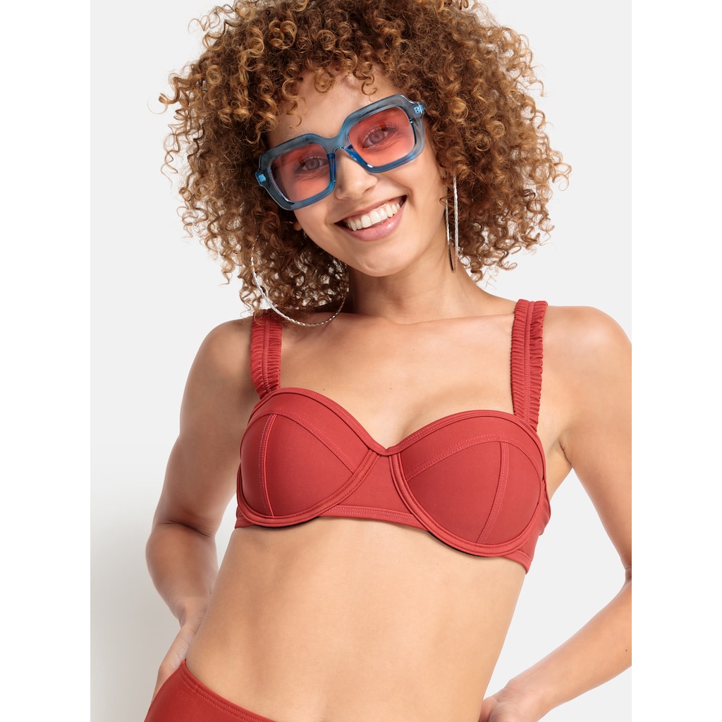 LSCN by LASCANA Bügel-Bikini-Top »Gina«, mit gerafften Trägern