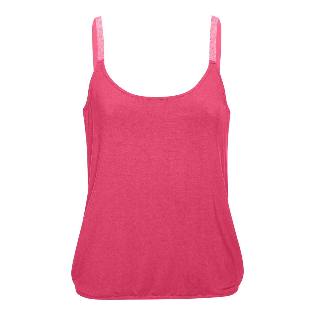 Vivance Trägertop »mit elastischen Glitzerträgern«, (2er-Pack), aus weichem Viskose-Stretch