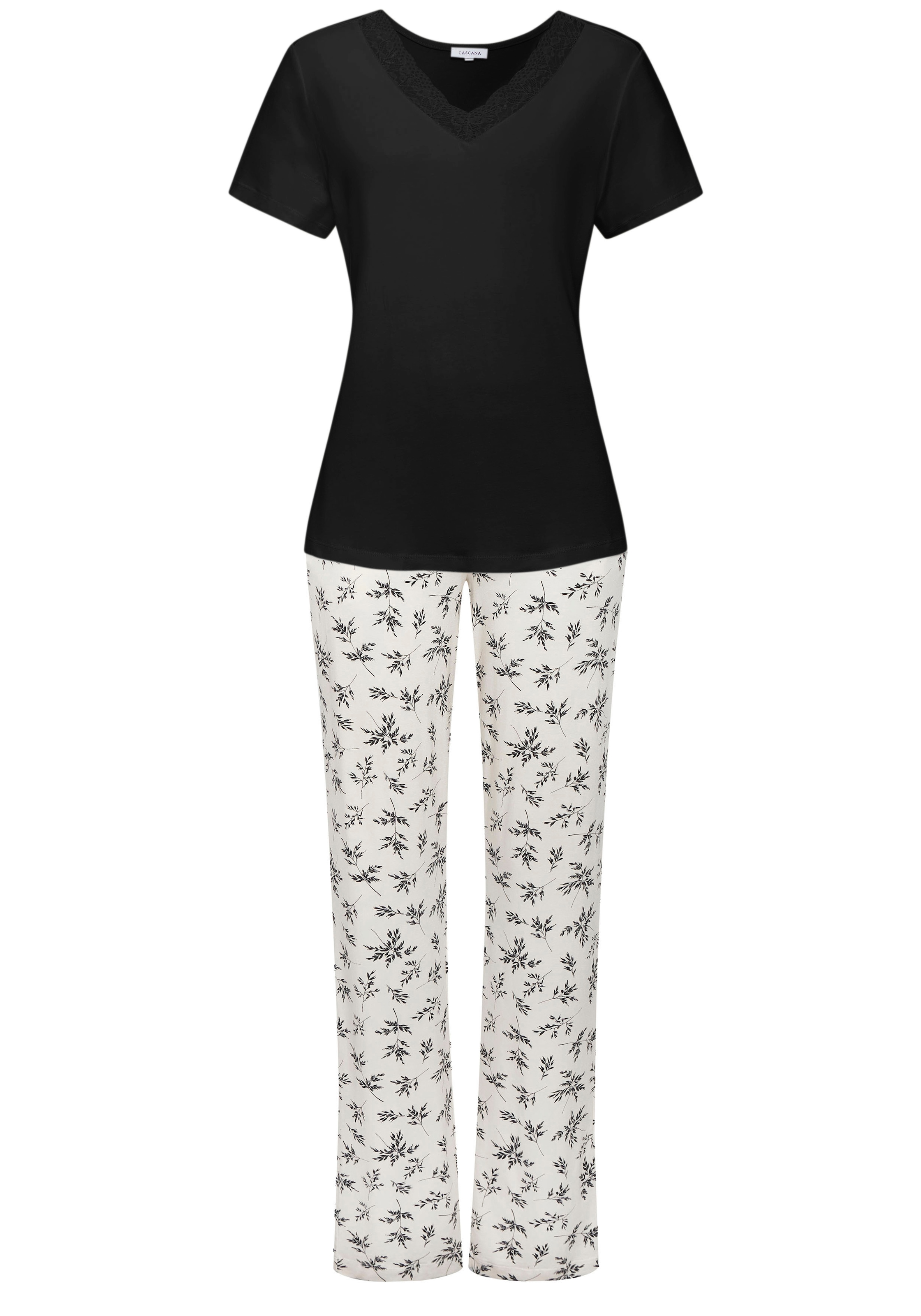 Vivance Dreams Pyjama, (Set, 2 tlg.), mit süssem Blumen-Print