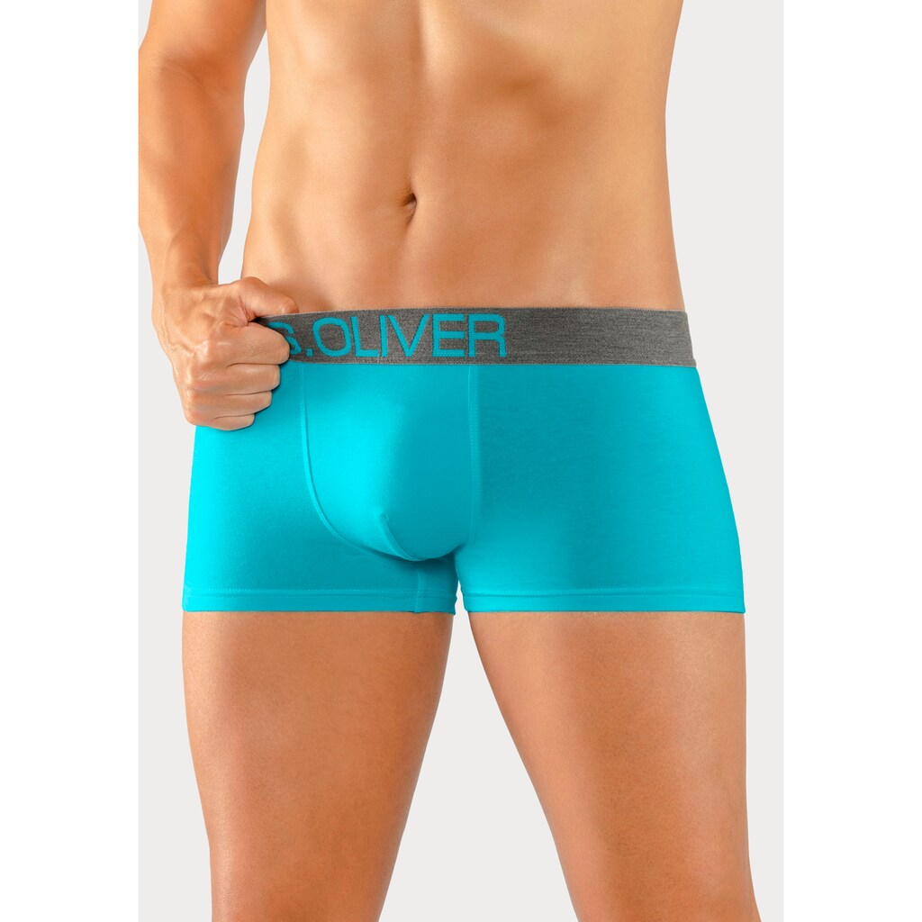 s.Oliver Hipster, (Packung, 4 St.), knapp sitzende Boxershorts für Herren aus Baumwoll-Mix