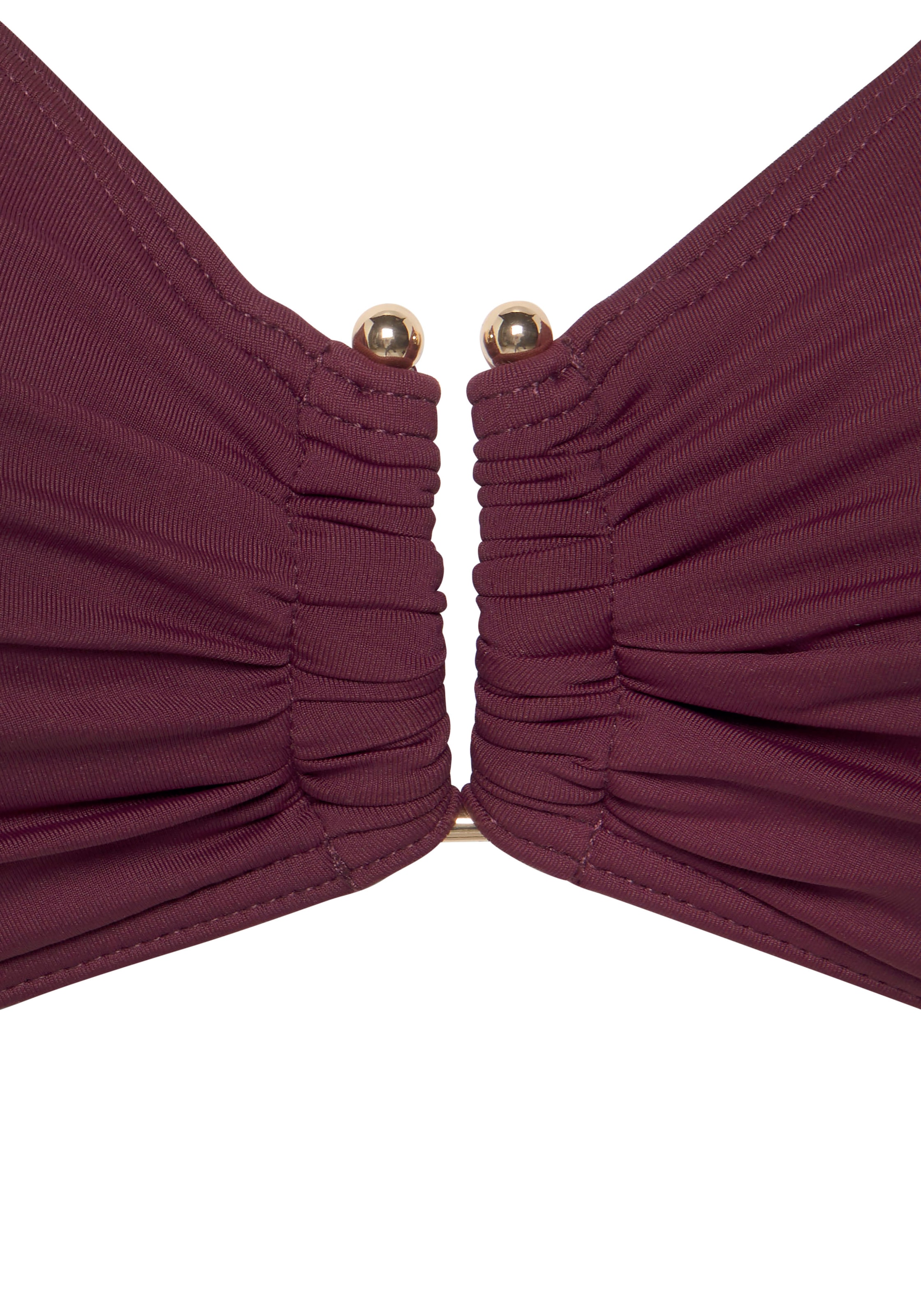 LASCANA Bügel-Bikini-Top »Italy«, mit goldfarbenfarbigen Accessoire