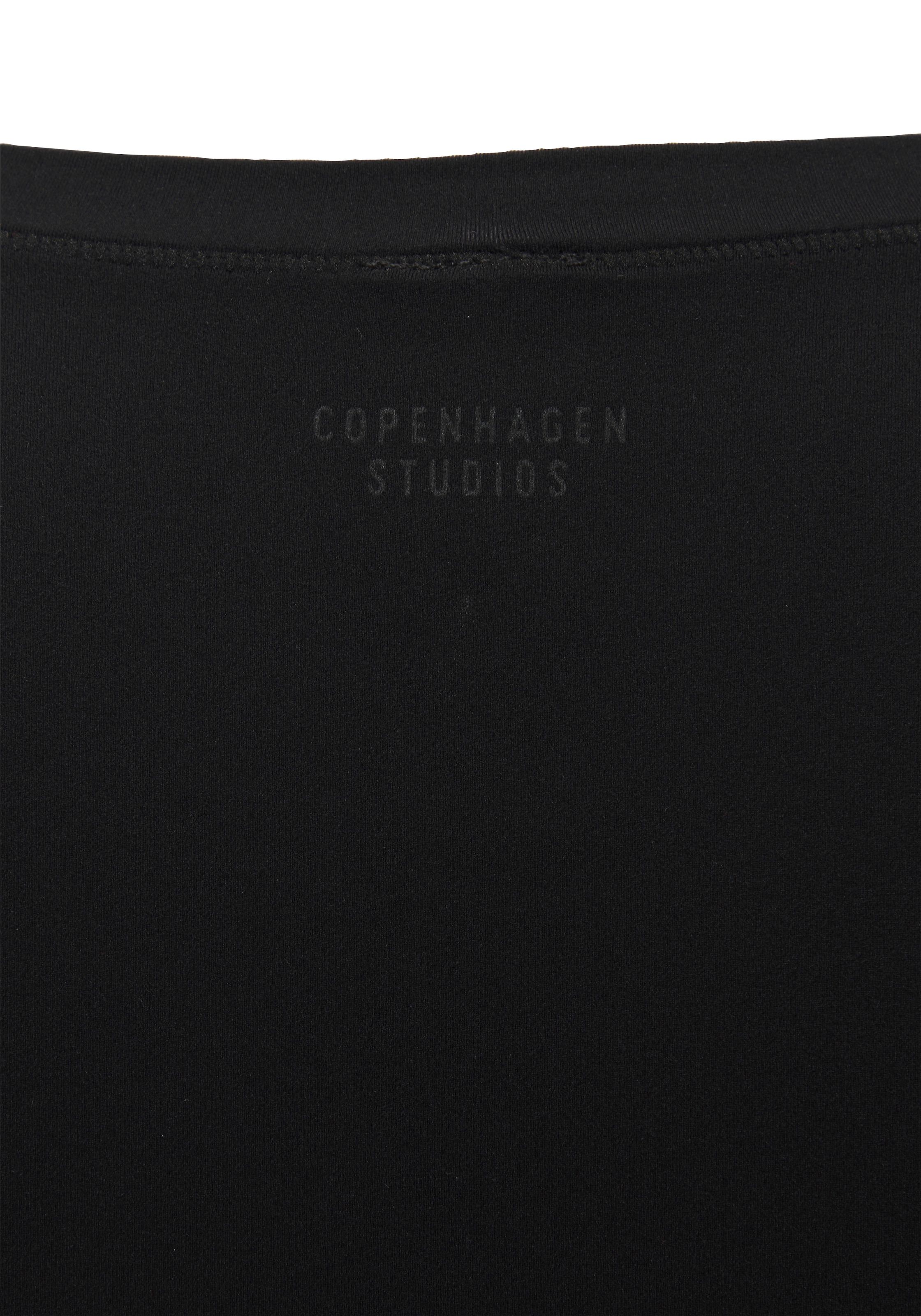 Copenhagen Studios T-shirt mélange de matériaux doux et élastique, aspect uni,