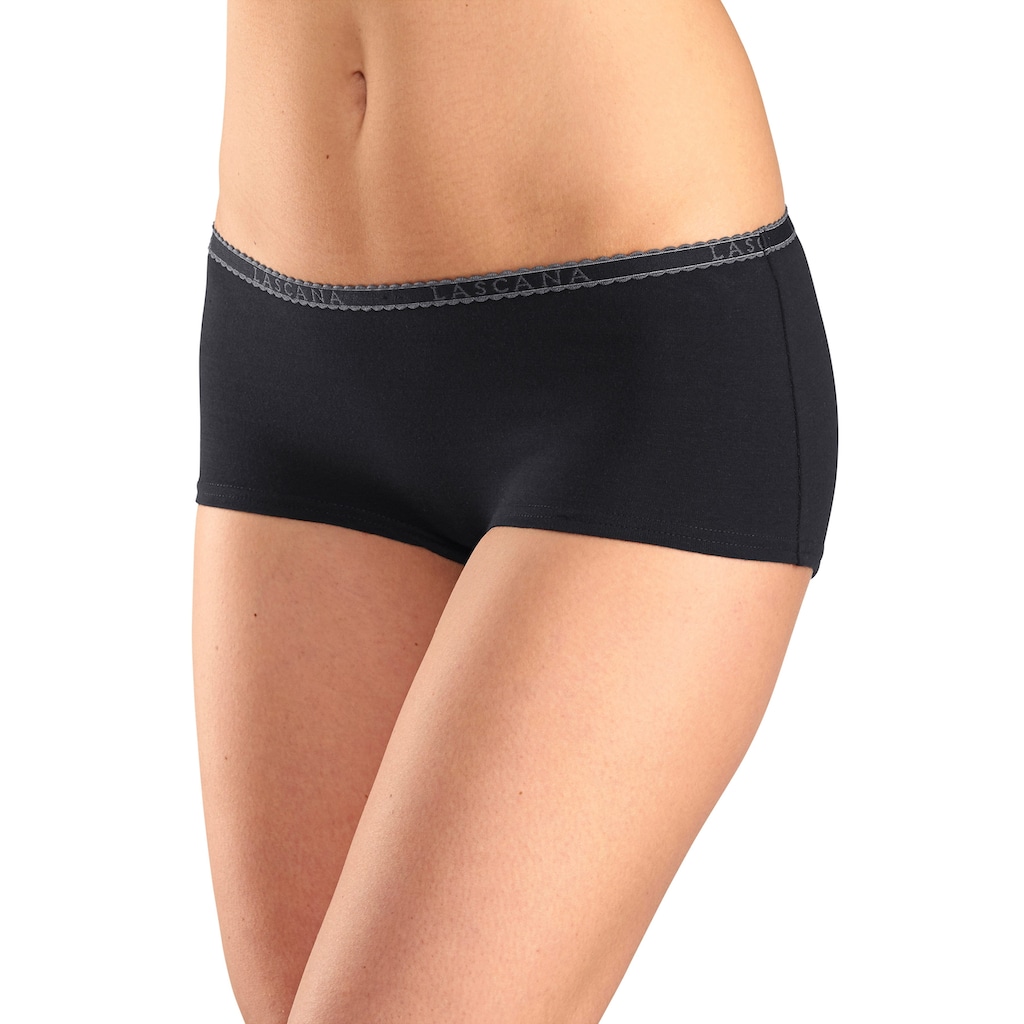 LASCANA Panty, (4er-Pack), aus elastischer Baumwoll-Qualität