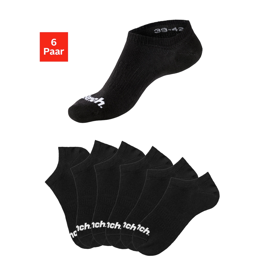 Bench. Sportsocken, (Packung, 6 Paar), Sneakersocken verschwinden im Schuh