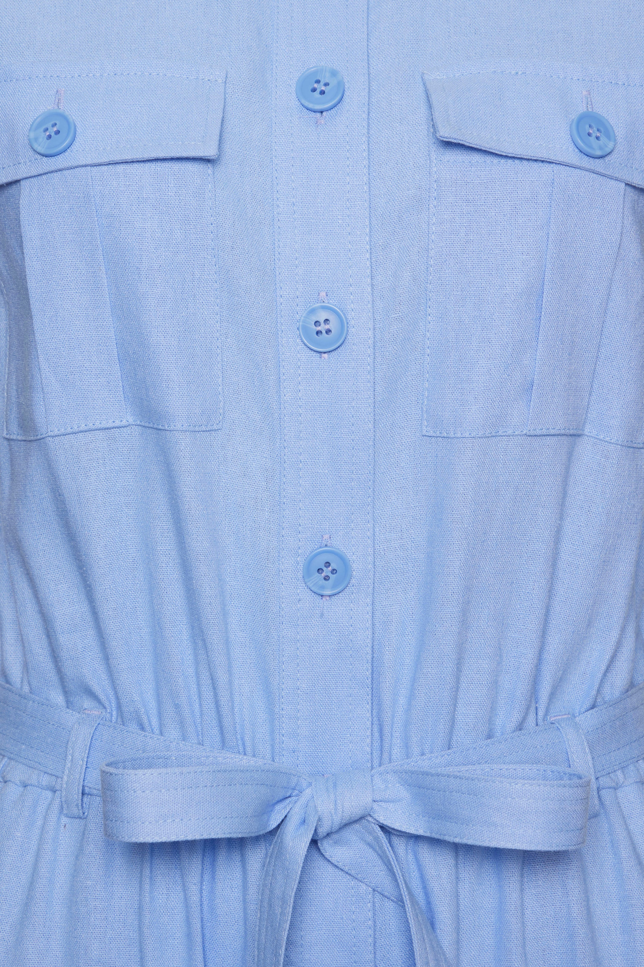 Buffalo Overall, (mit Bindegürtel), aus Leinenmix, sommerlicher Jumpsuit mit Taschen