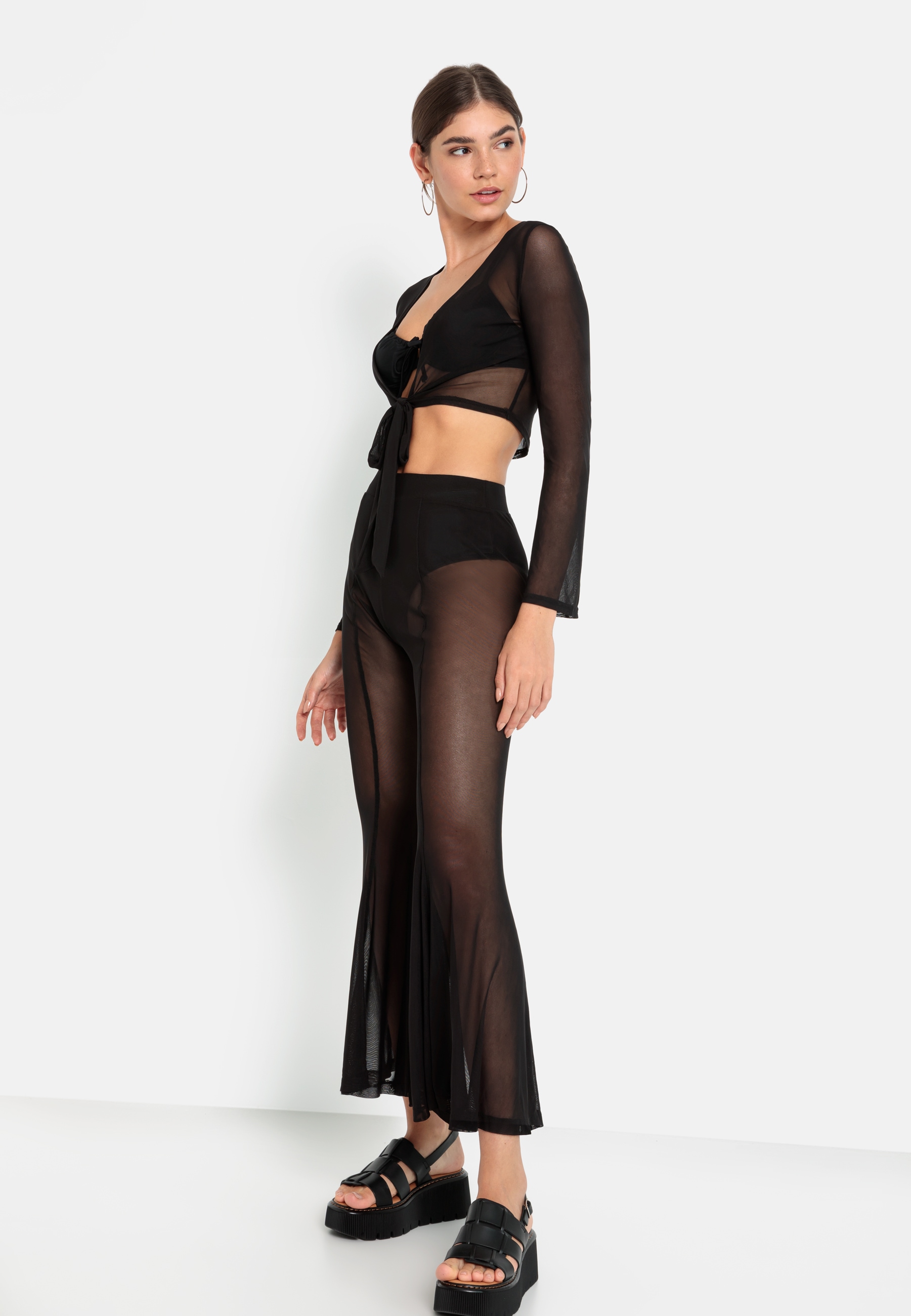 LSCN by LASCANA Langarmshirt, (Set, 2 tlg., + Hose)