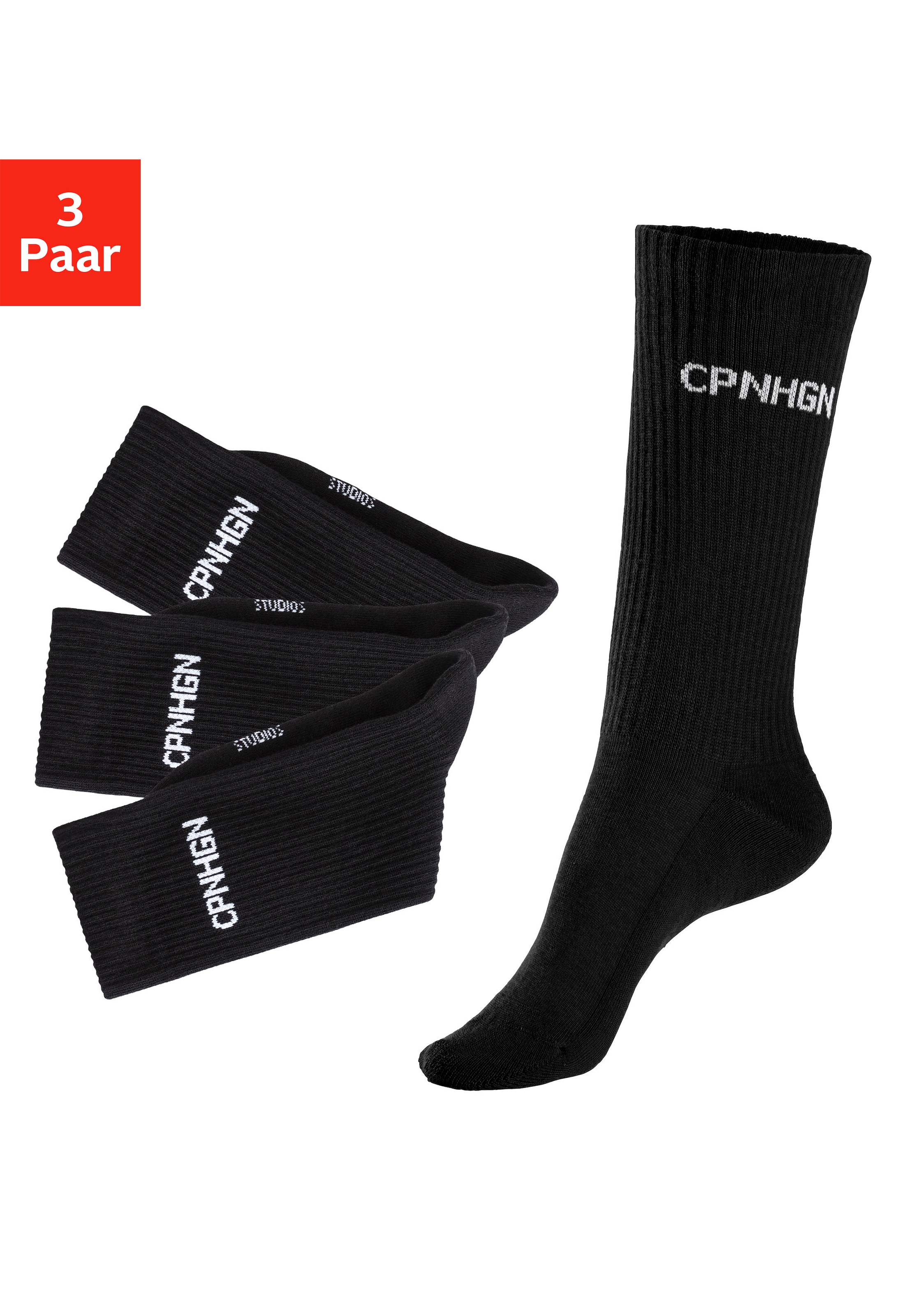 Copenhagen Studios Tennissocken Packung, 3 Stk. tlg. mit Halbfussfrottee