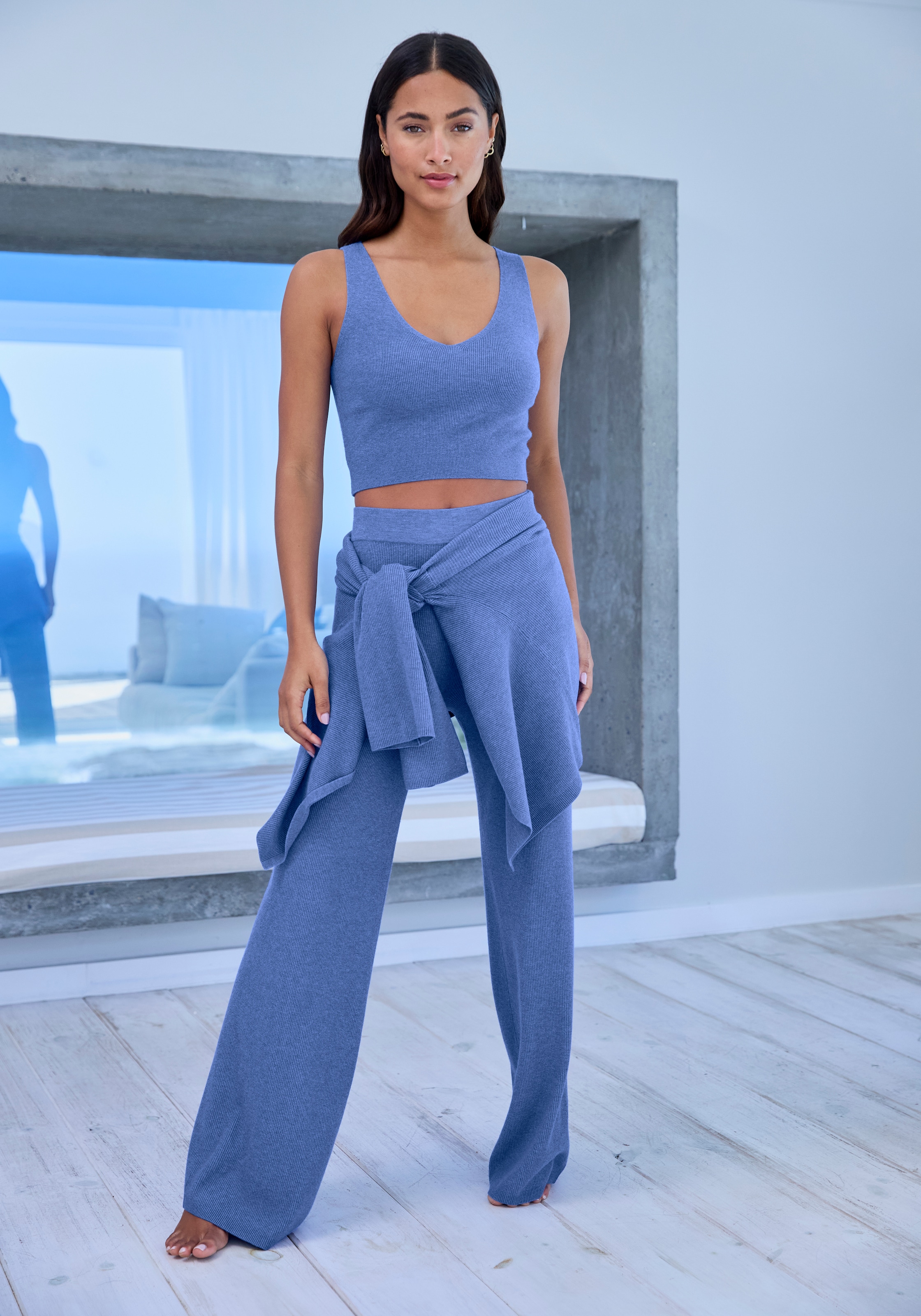 Copenhagen Studios Top en tricot aus hochwertigem Rippstrick, Loungewear