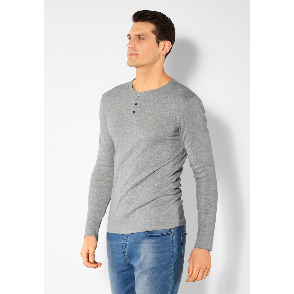H.I.S Langarmshirt, mit aufwendiger Knopfleiste