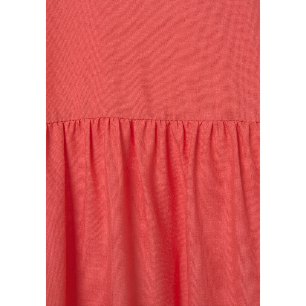 s.Oliver Blusenkleid, mit Volant am Rock, Tunikakleid, Sommerkleid, Basic