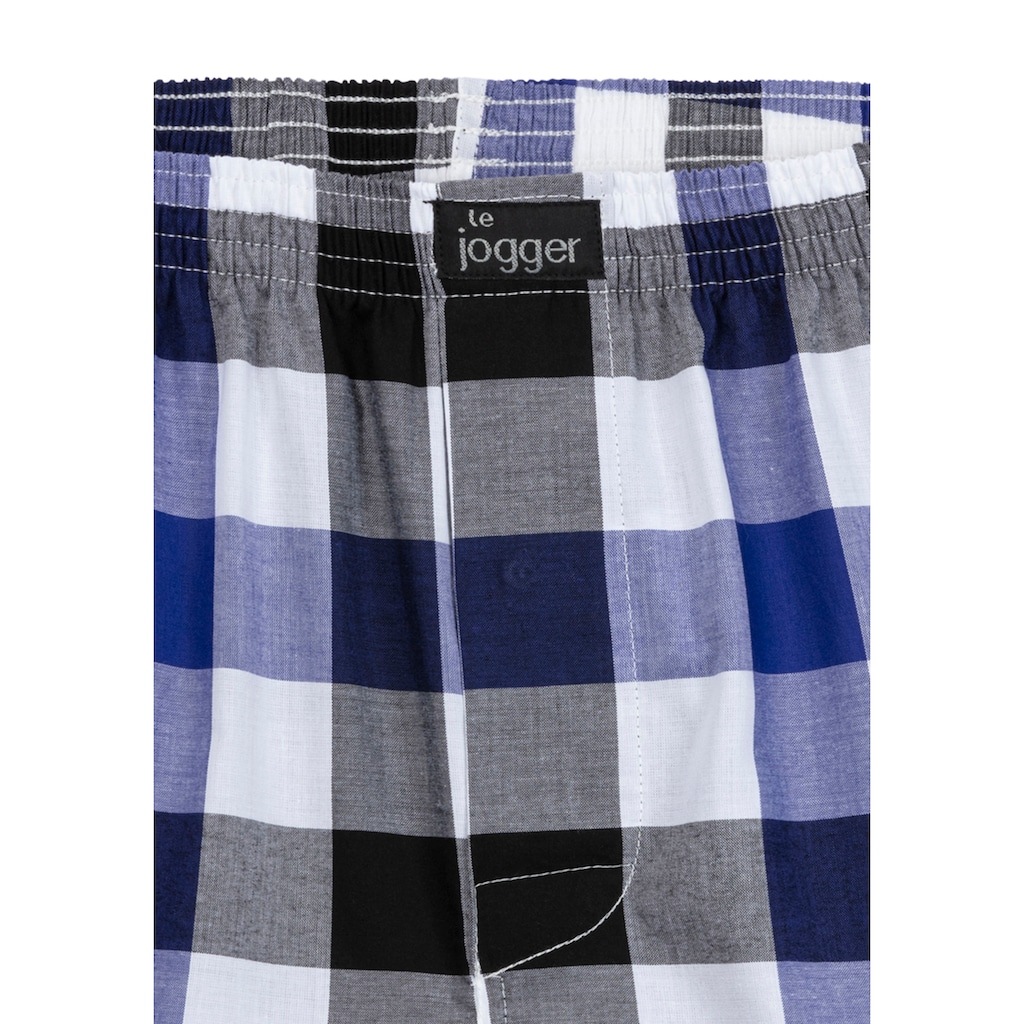 le jogger® Webboxer, (Packung, 3 St.), farbig kariert