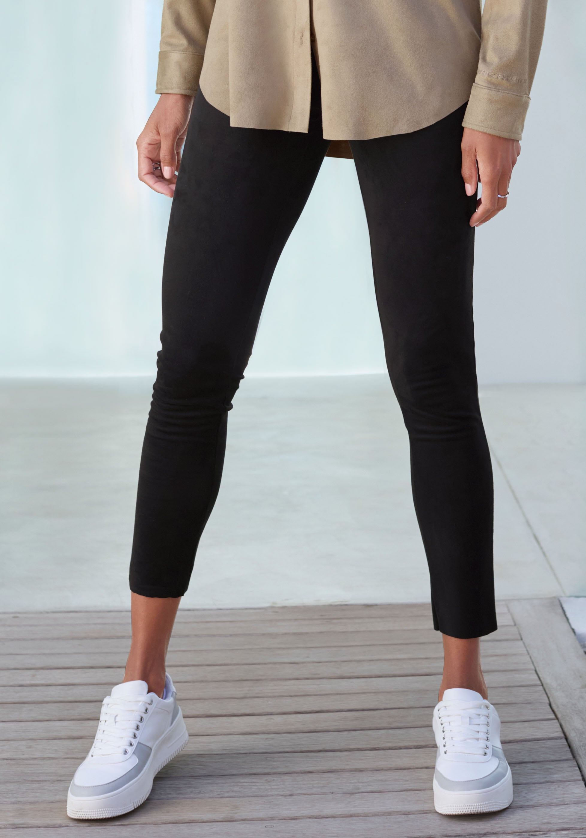 French Connection Leggings mit Logostickerei