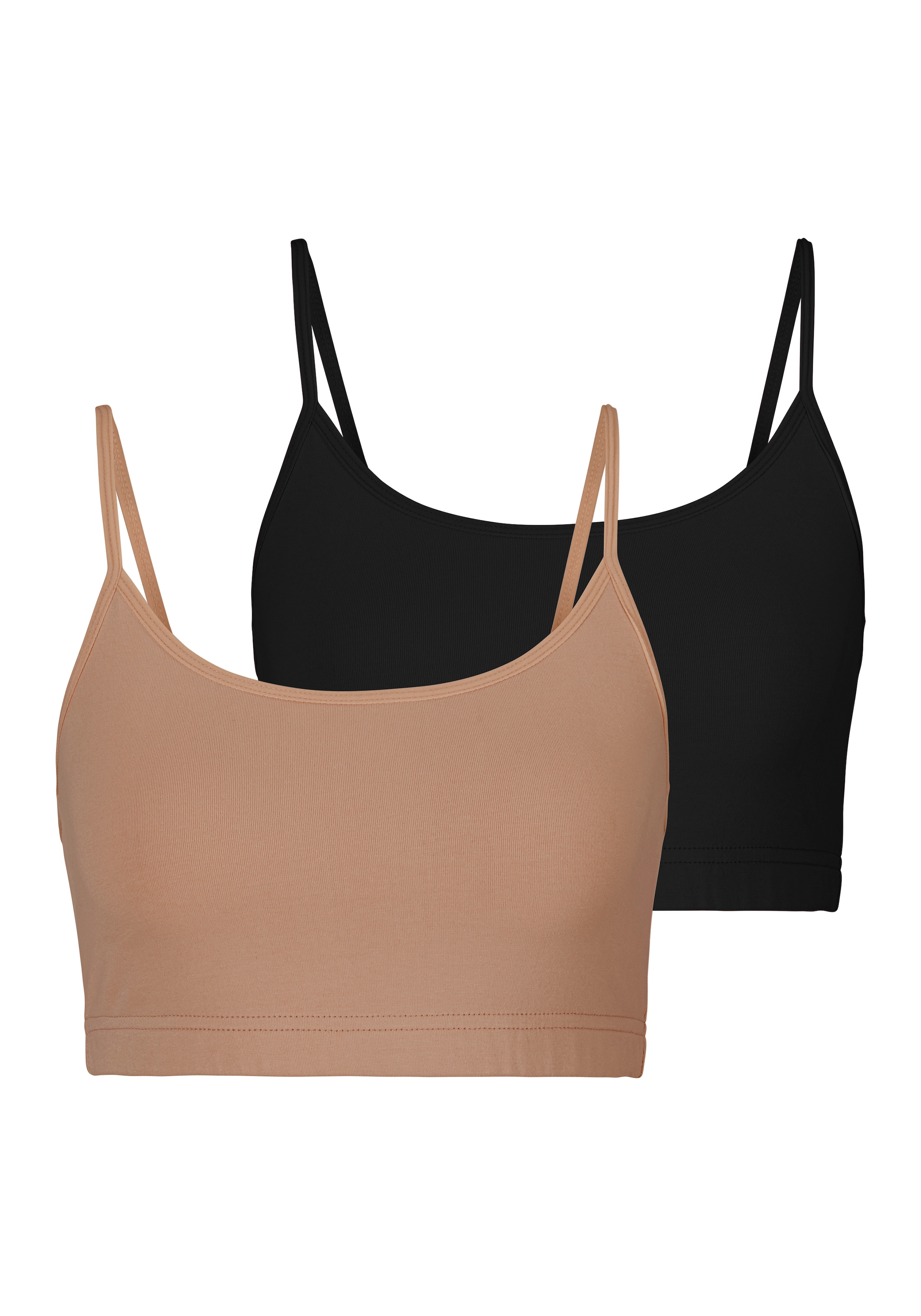 LASCANA Bustier 2er-Pack, aus elastischer Baumwolle