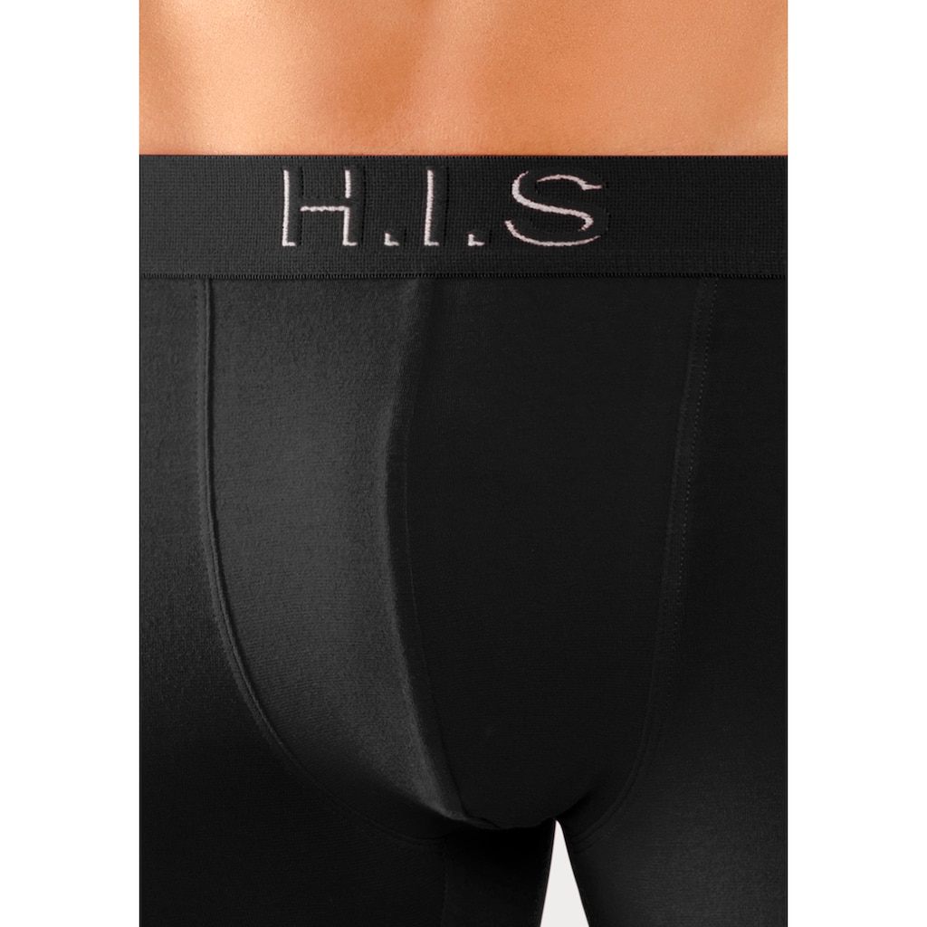 H.I.S Boxer »Boxershorts für Herren«, (Packung, 5 St.), Logo Webbund mit 3D Effekt