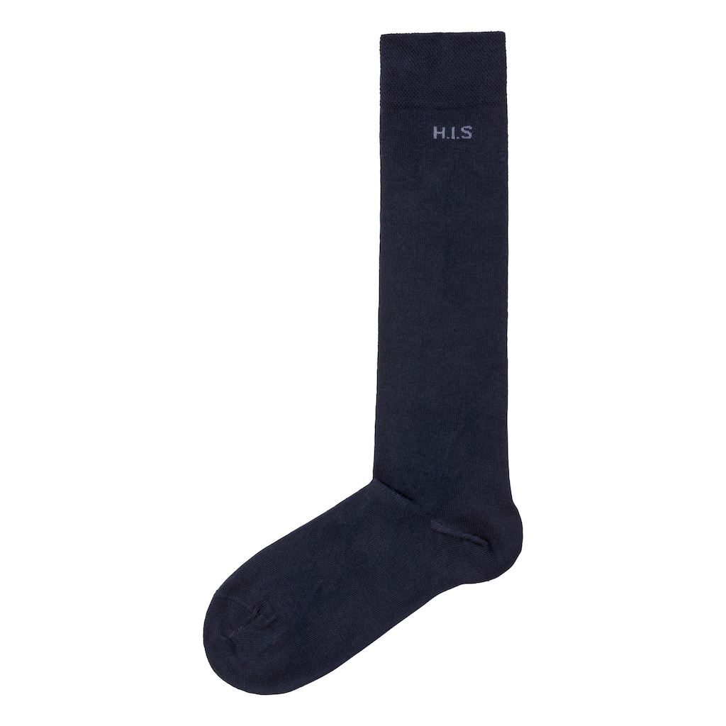 H.I.S Kniestrümpfe, (Packung, 3 Paar), ohne einschneidendes Bündchen