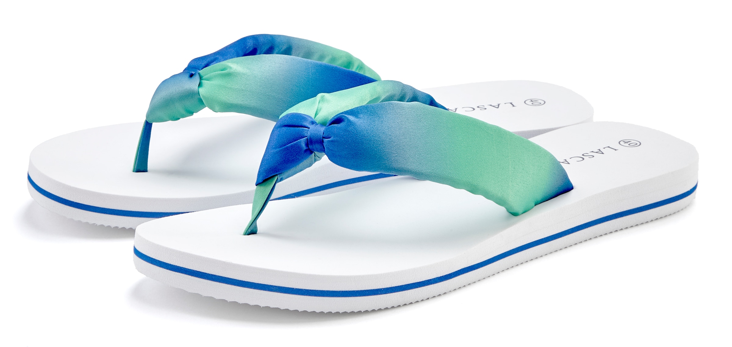 LASCANA Badezehentrenner, Sandale, Pantolette, Badeschuh ultraleicht mit softem Band VEGAN