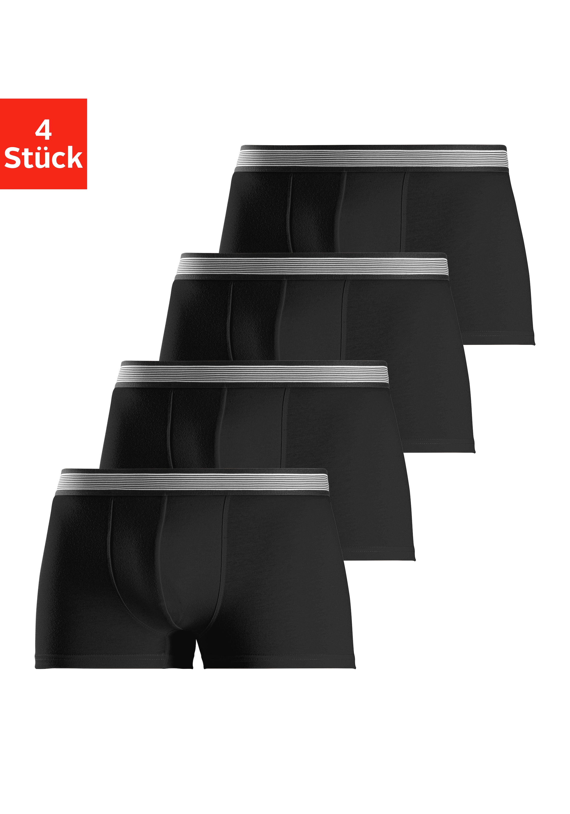 H.I.S Boxer »Boxershorts für Herren« Packung, 4 Stk. mit gestreiftem Webbund
