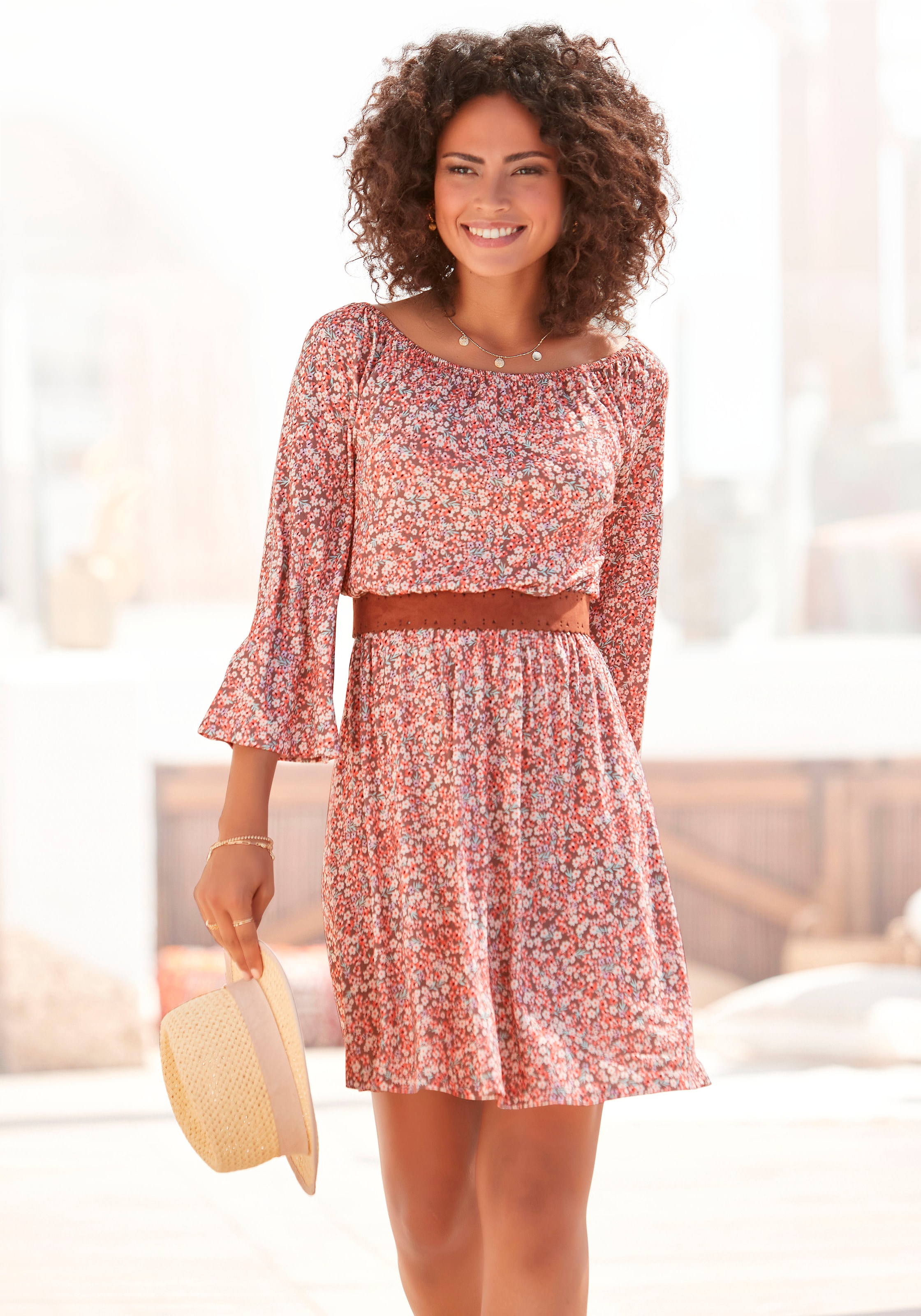 LASCANA Jerseykleid, mit Blumendruck LASCANA & | Bademode, Unterwäsche online » Lingerie kaufen