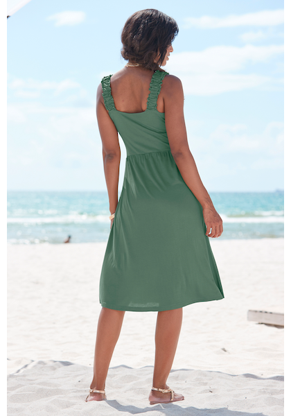 Beachtime Jerseykleid, mit Taschen, knielanges Sommerkleid, Strandkleid, Basic