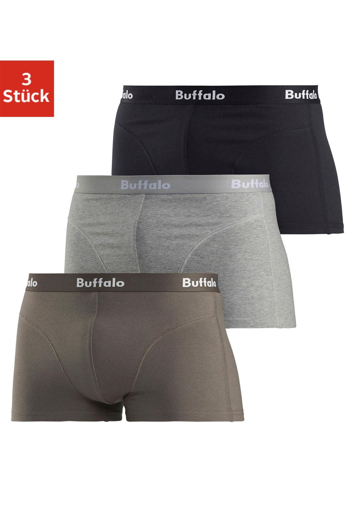 Buffalo Hipster, (Packung, 3 St.), mit Overlock-Nähten vorn